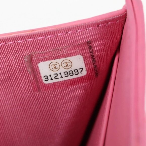 CHANEL Matelasse Compact Wallet Lamb Skin Pink Gold - Picture 9 of 16